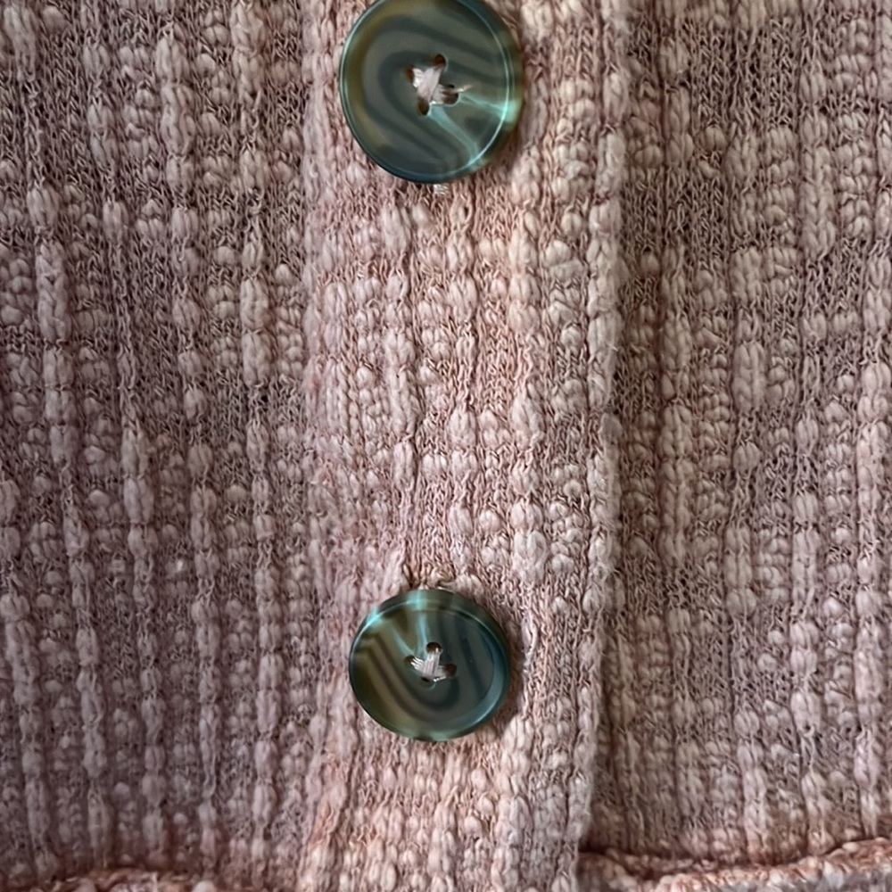 Two by Vince Camuto melon colored cotton polyester cardigan sweater. Size M. - Picture 4 of 7